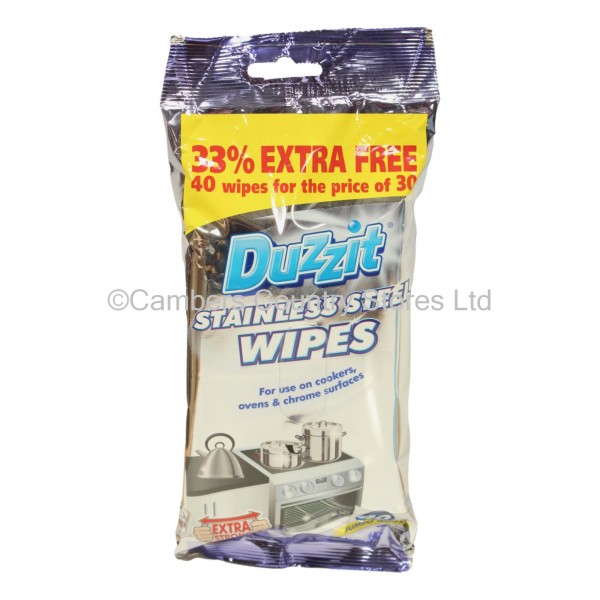 Duzzit Wipes Stainless Steel 40 Pack Cambers Country Store